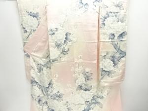 アンティーク　牡丹模様刺繍振袖